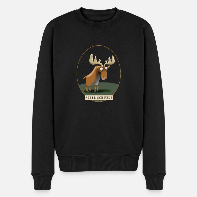 Alter Schwede - Männer Premium Bio Pullover - Schwarz