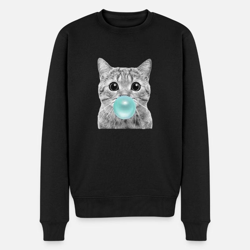 chat cool - Pull Premium bio Homme - noir