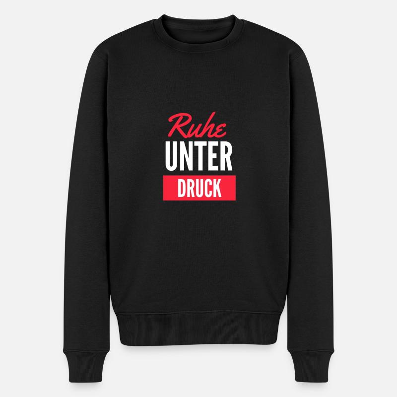 Ruhe unter Druck - Männer Premium Bio Pullover - Schwarz