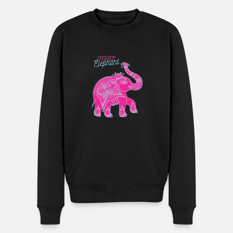 Pink_Elephant - Pull Premium bio Homme - noir
