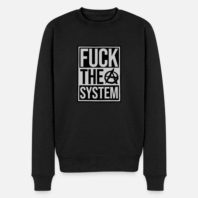 Bouclier baise le système - Pull Premium bio Homme - noir