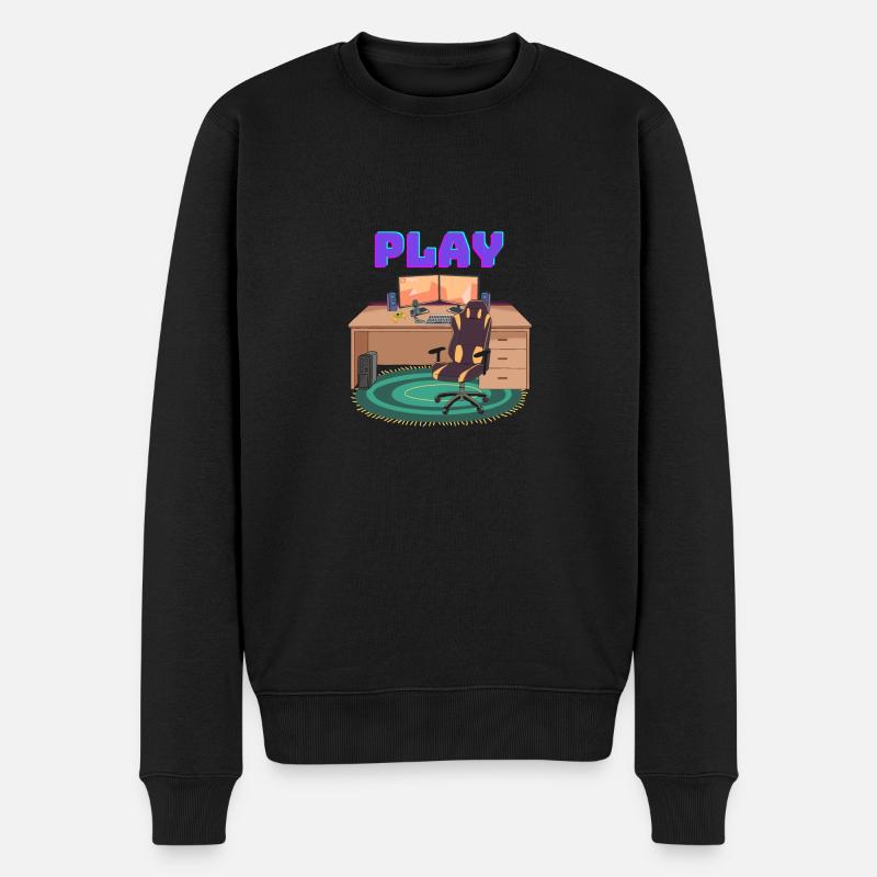 Bureau PC de jeu - Pull Premium bio Homme - noir