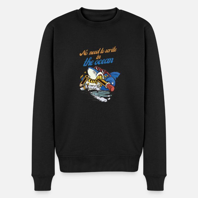 skole tilbage til skolen - Økologisk premium-sweatshirt til mænd - sort