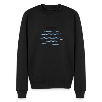 U Mare - Pull Premium bio Homme - noir - Devant - Nico (187cm)
