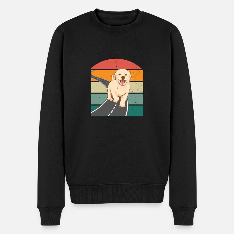 Ein süßer Hund. - Männer Premium Bio Pullover - Schwarz