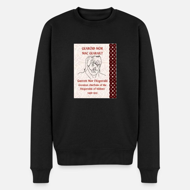 Gearóid Mór Mac Gearailt, Garrett Mor Fitzgerald - Männer Premium Bio Pullover - Schwarz