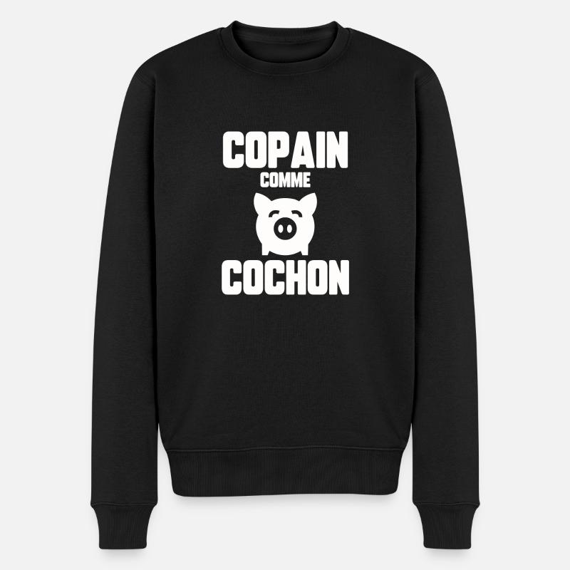 Copain comme cochon - Pull Premium bio Homme - noir