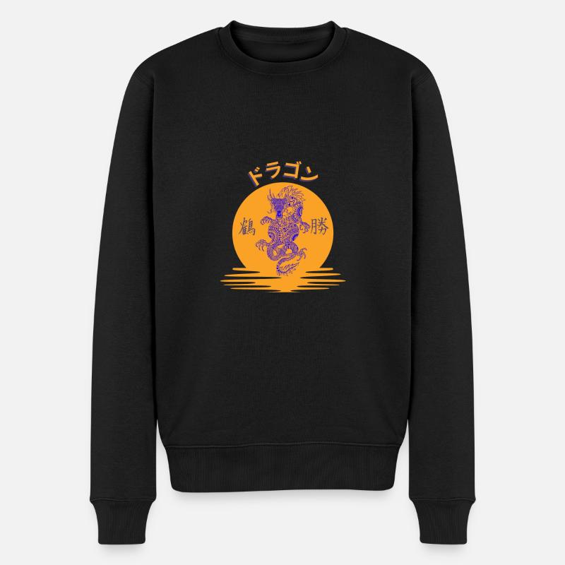 ドラゴン 2023 - Männer Premium Bio Pullover - Schwarz