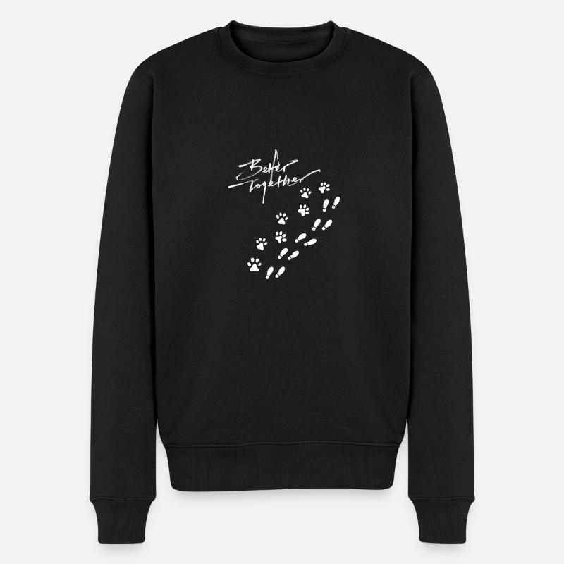 better together weiss - Männer Premium Bio Pullover - Schwarz