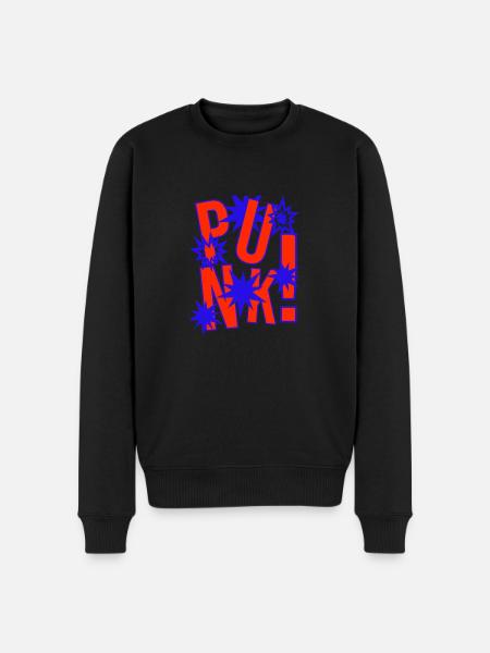PUNK von CHEERS - Männer Premium Bio Pullover - Schwarz