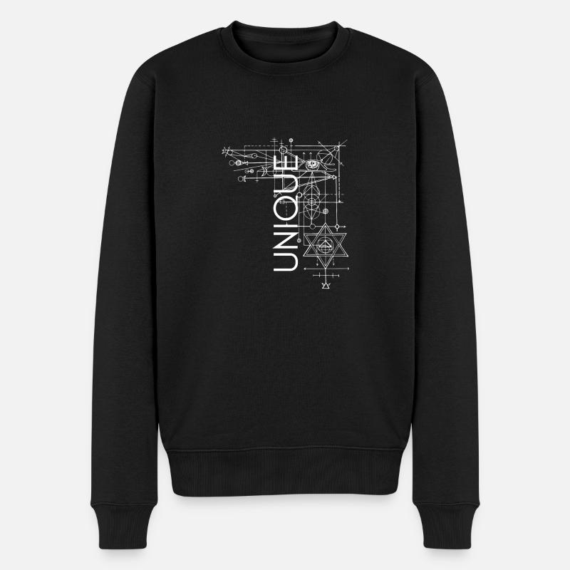 EINZIGARTIG four - Männer Premium Bio Pullover - Schwarz