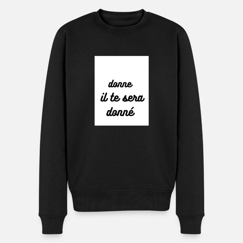 Attitude positif - Pull Premium bio Homme - noir