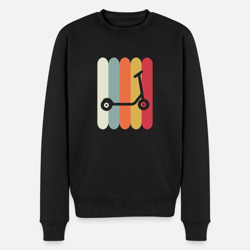 E-Scooter Roller Scooter - Männer Premium Bio Pullover - Schwarz