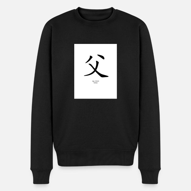 Vater - Männer Premium Bio Pullover - Schwarz