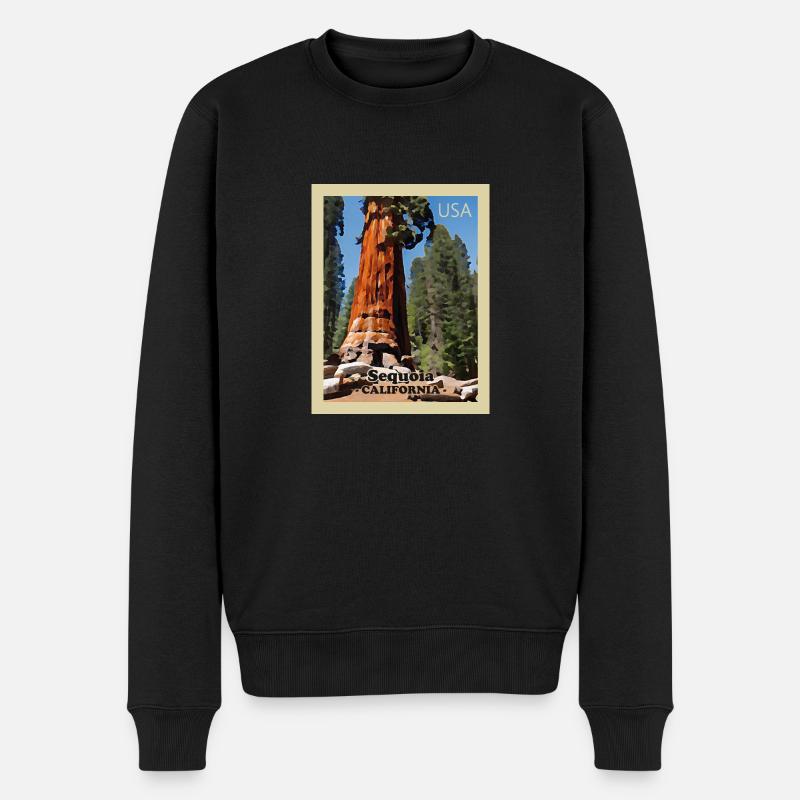 Sequoia-Nationalpark - Männer Premium Bio Pullover - Schwarz