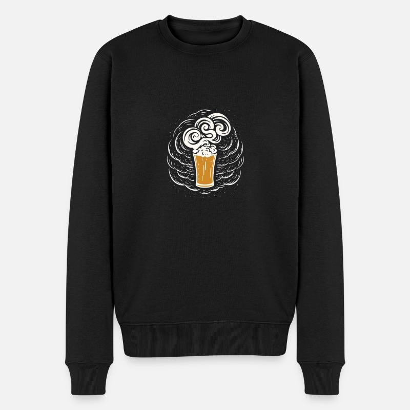 Cooles Bier Shirt - Männer Premium Bio Pullover - Schwarz