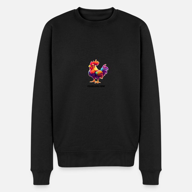 FEARLESS FOW - Männer Premium Bio Pullover - Schwarz
