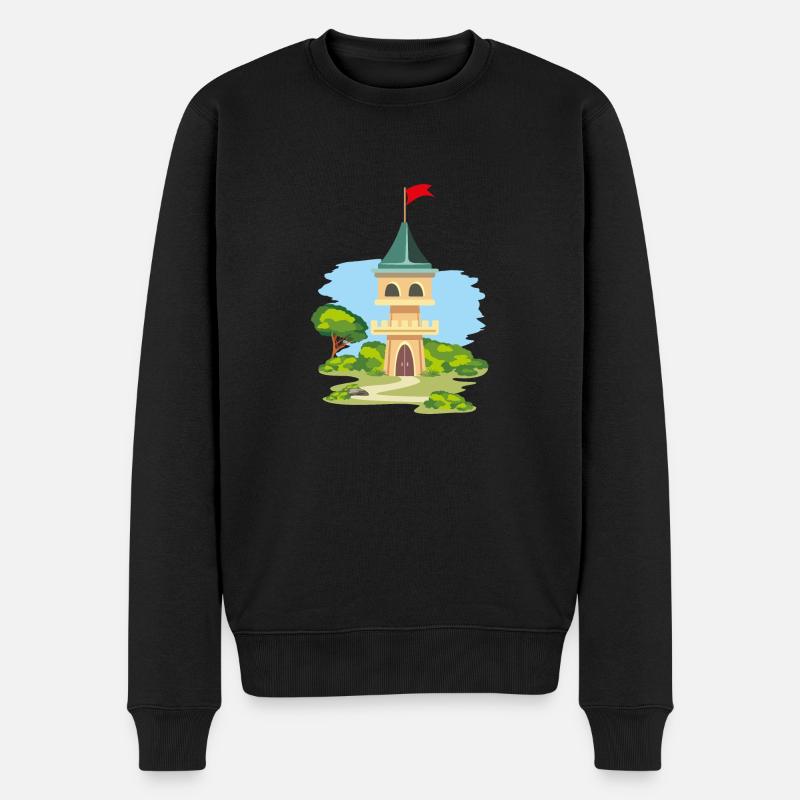 Château caricatural - Pull Premium bio Homme - noir