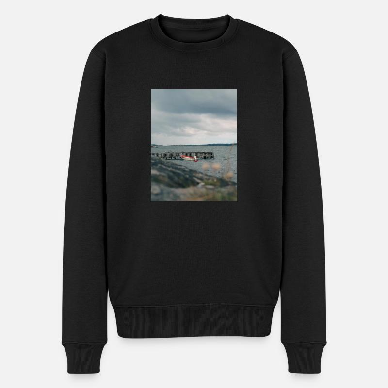 Ozean - Männer Premium Bio Pullover - Schwarz