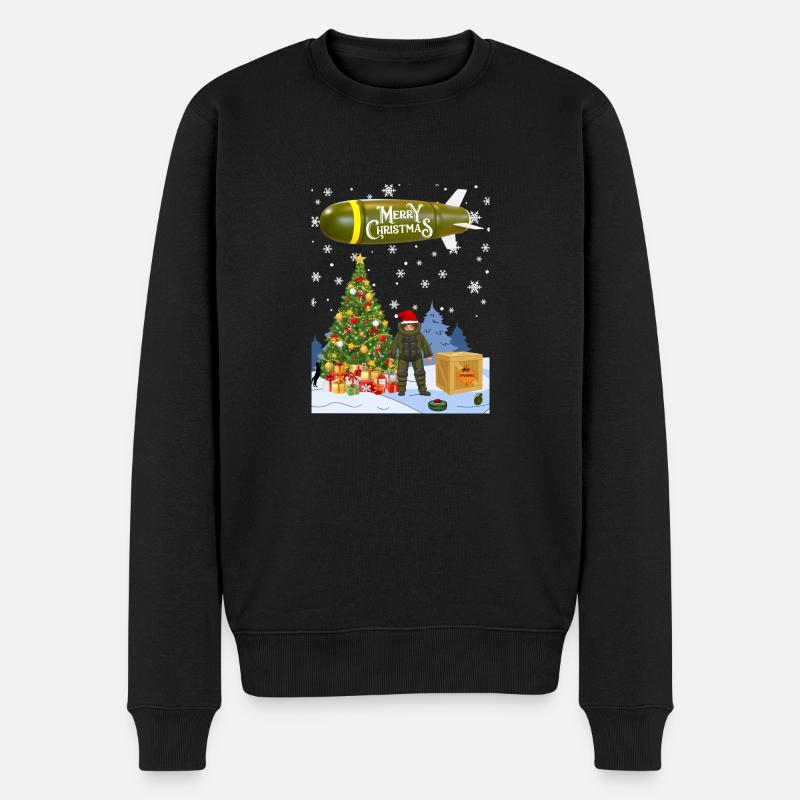 EOD Weihnachten - Männer Premium Bio Pullover - Schwarz