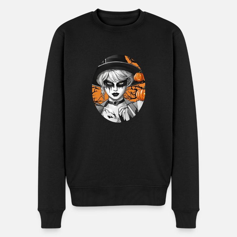 Halloween - Männer Premium Bio Pullover - Schwarz