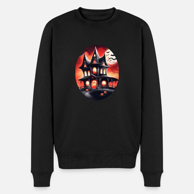 Halloween - Männer Premium Bio Pullover - Schwarz