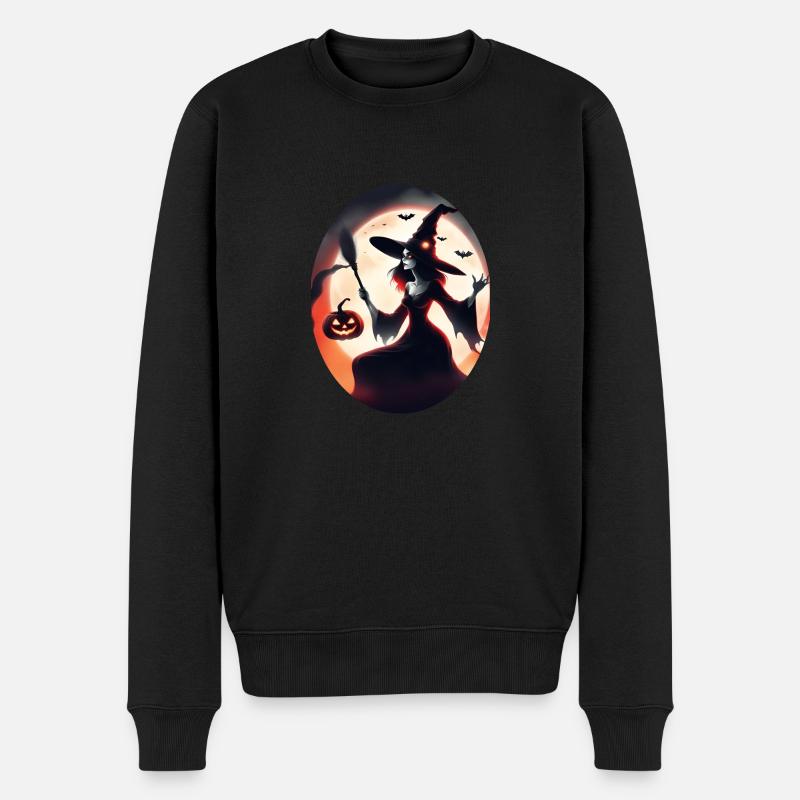 Halloween - Männer Premium Bio Pullover - Schwarz
