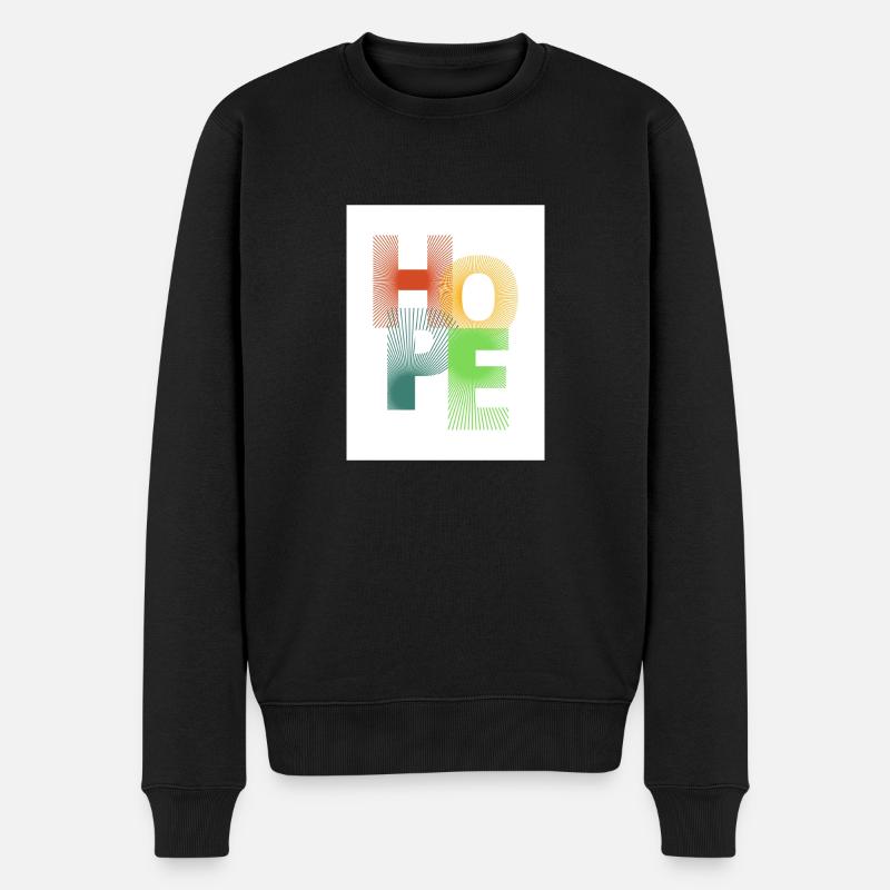 Hope - Männer Premium Bio Pullover - Schwarz