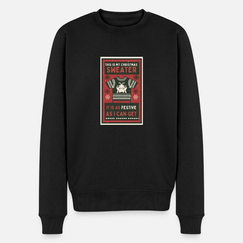 Das ist mein Weihnachtspullover. - Männer Premium Bio Pullover - Schwarz