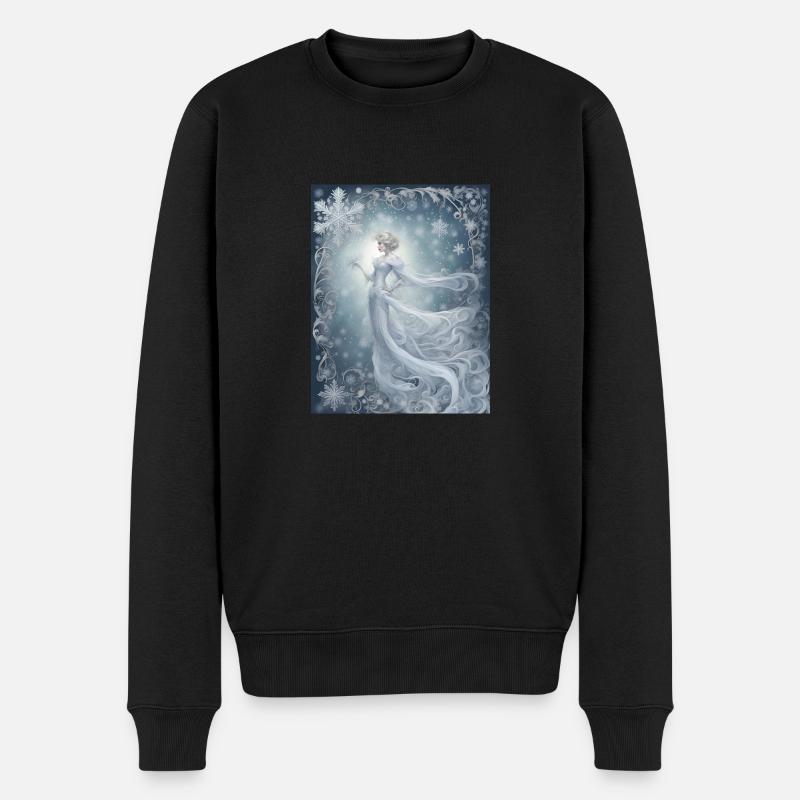Die viertjüngste Tochter des Winters heißt Hope - Männer Premium Bio Pullover - Schwarz