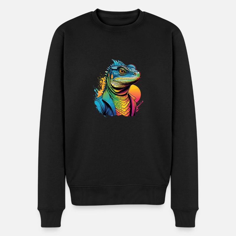 Lézard Draco - Pull Premium bio Homme - noir