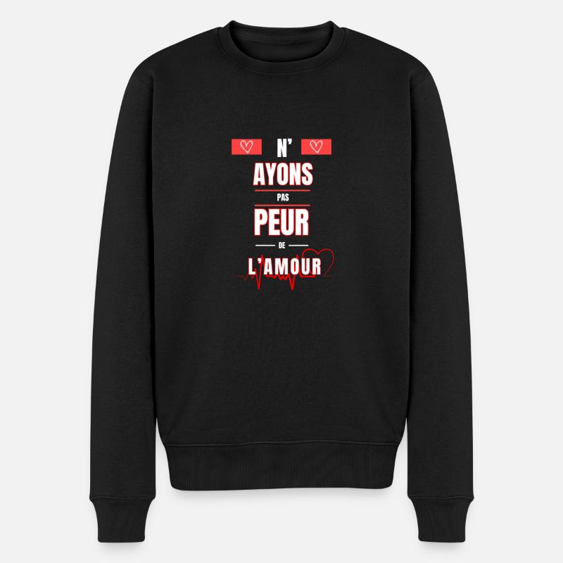PEUR DE L'AMOUR - Pull Premium bio Homme - noir