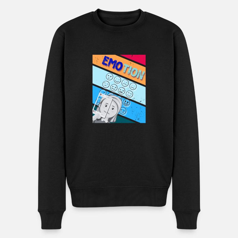 EMOtion Emotionen - Männer Premium Bio Pullover - Schwarz
