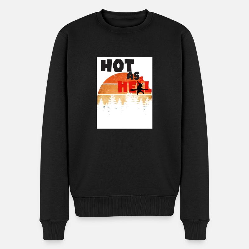 Hot as hell. Hot as hell. - Men's Premium Organic Jumper - black