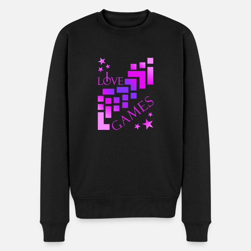 Bausteine Spieler - Männer Premium Bio Pullover - Schwarz
