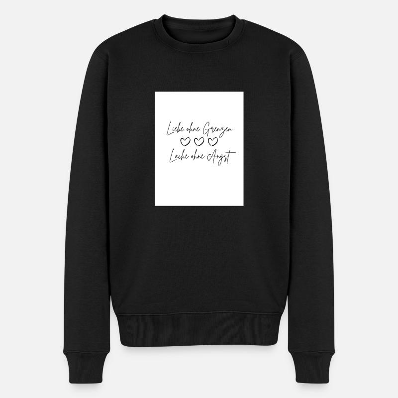 Amour sans frontières - Pull Premium bio Homme - noir