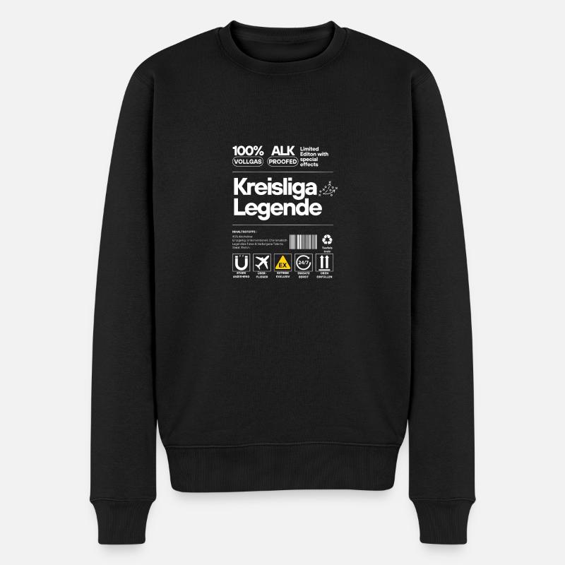 Legende - Männer Premium Bio Pullover - Schwarz