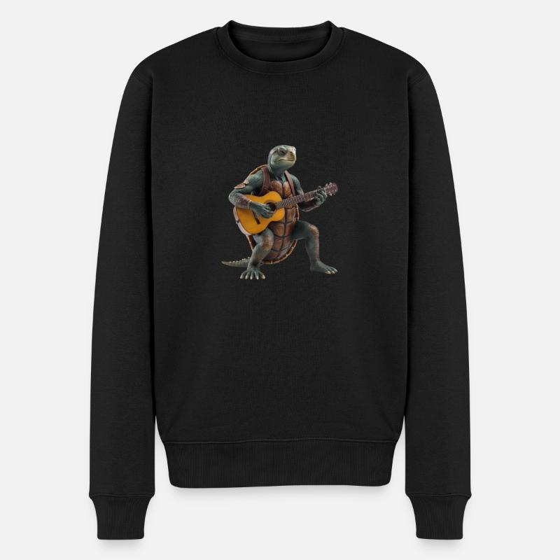 tortue guitare - Pull Premium bio Homme - noir