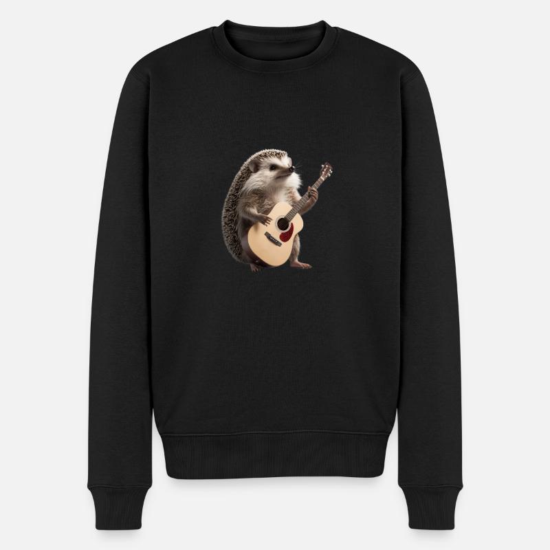 Hérisson guitare - Pull Premium bio Homme - noir