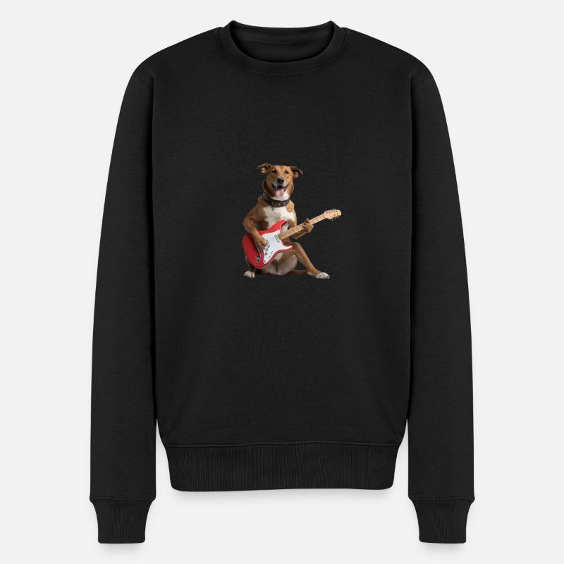 chien guitare - Pull Premium bio Homme - noir