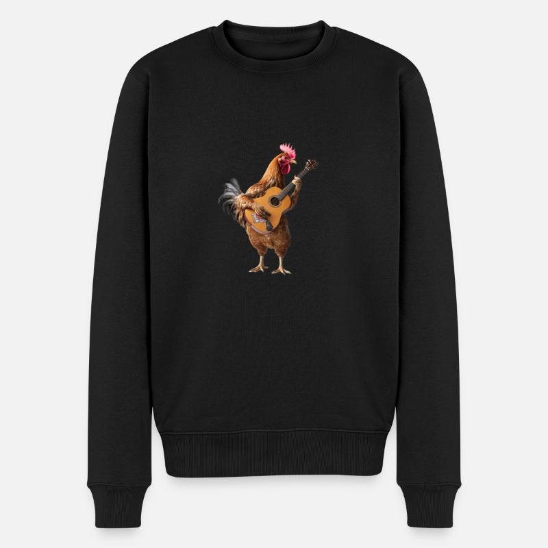 coq poule guitare - Pull Premium bio Homme - noir
