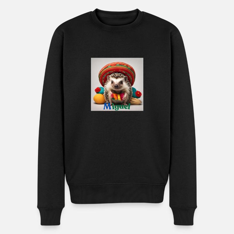 Miguel - Männer Premium Bio Pullover - Schwarz