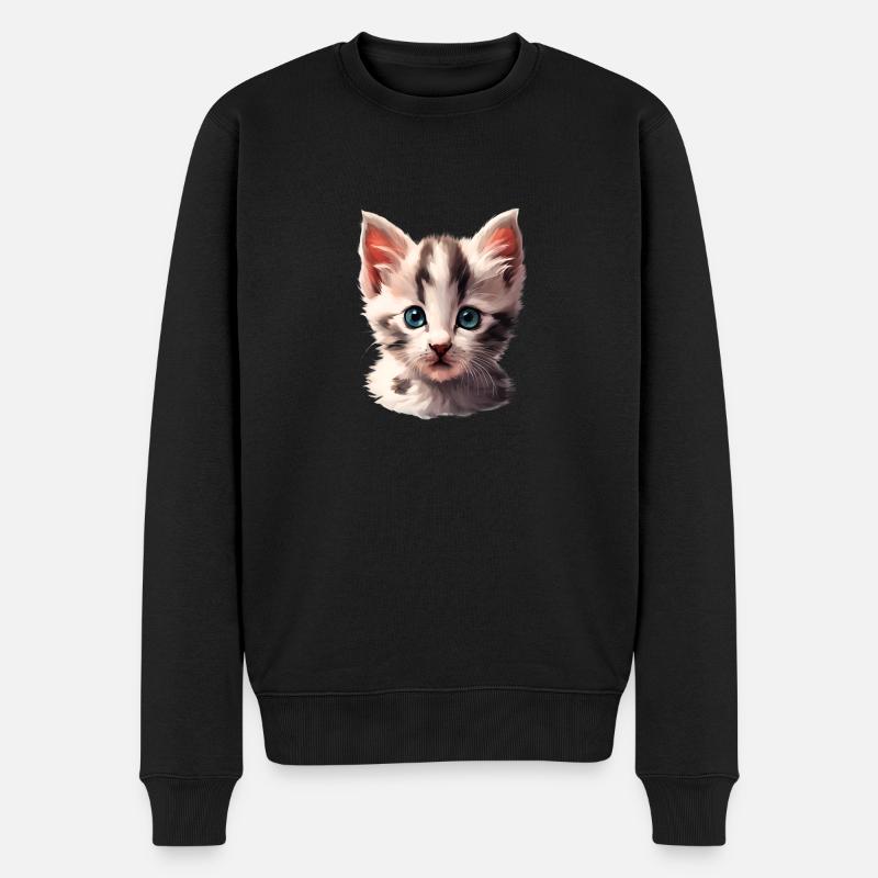 Petit chaton mignon - Pull Premium bio Homme - noir
