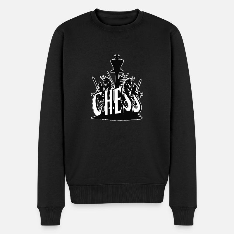 Schach Design - Männer Premium Bio Pullover - Schwarz