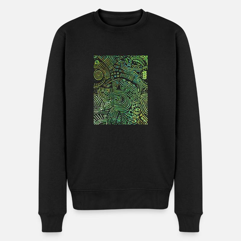 Urbane Grafik - Männer Premium Bio Pullover - Schwarz