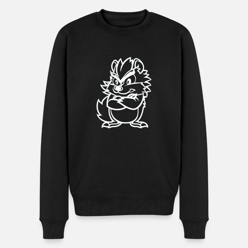 hérisson - Pull Premium bio Homme - noir