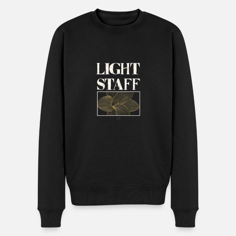 Lightstaff Logo new style - Männer Premium Bio Pullover - Schwarz