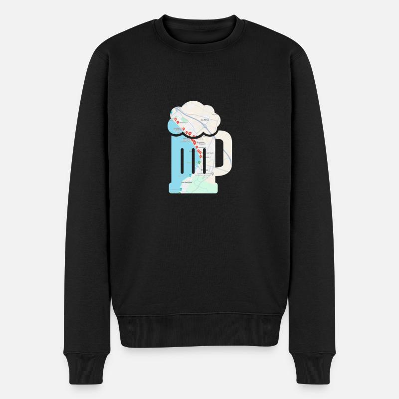 Malle-Bierglas - Männer Premium Bio Pullover - Schwarz