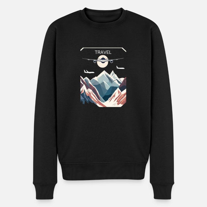 Reisen - Männer Premium Bio Pullover - Schwarz