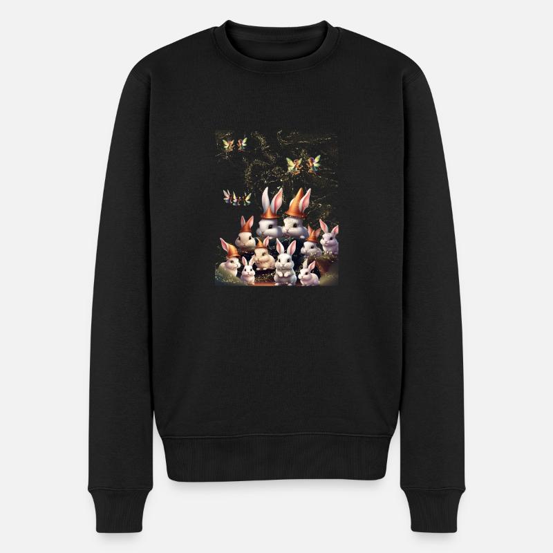 Lapins et fées - Pull Premium bio Homme - noir